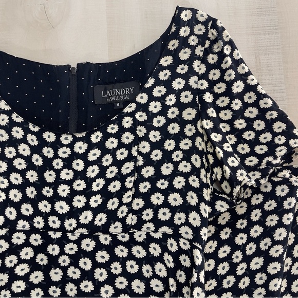 90s Y2K LAUNDRY BY Shelli Segal Daisy printed floral midi dress - Picture 6 of 10